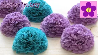 How to make flowers from napkins and simple and beautiful