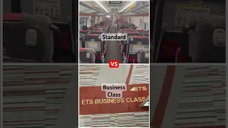 ETS Train ~ Standard vs Business Class ~ What It's Like! #travel #shorts