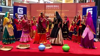 Live Giddha Performance on Baisakhi by students of GEMS Public School at Omaxe Mall, Patiala