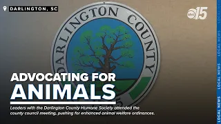 Darlington Co. Humane Society advocates for improved animal welfare laws