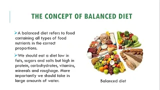 Concept Of Balanced Diet | Diet  Nutritional Requirements For Groups Of People