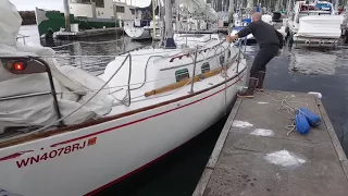 How to turn a boat around in its slip