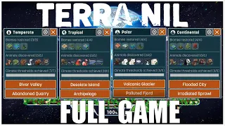 Terra Nil 100% Full Gameplay Walkthrough + All Achievements (No Commentary)