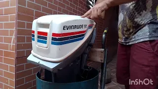 Motor de popa  Evinrude  limpeza do carburador