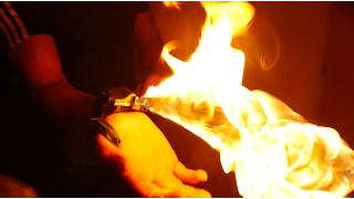 INSANE FLAMETHROWER In a Bracelet?!?! - Mini SPY Flamethrower IRL!!!