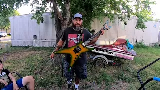 AliExpress Dimebag guitar from hell review update, will it chug video! World's Sh*ttiest amp too!