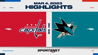 NHL Highlights | Capitals vs. Sharks - March 4, 2023