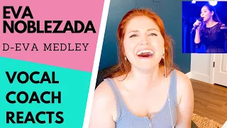 Vocal coach reacts to EVA NOBLEZADA singing "D-EVA" medley LIVE