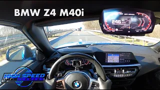 BMW Z4 M40i 340PS on German Highways