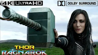 Hela Destruye El Mjolnir / Thor vs Hela | Thor: Ragnarok (2017) 4K Movieclip