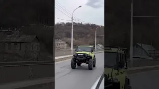 Уаз Халк часть 3 на выхлоп 2UZ FE V8 42 Трактора +Лапы Порталы 😱 #offroad #hunter #uazhunter #2uzfe