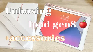 [Unboxing Ipad gen8 & accessories]🌈✨ แกะกล่องไอแพดเจน 8 🥰🌷สีทองสวยมากๆ