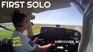 FIRST SOLO - CESSNA 172 | Vancouver, BC | ATC Audio