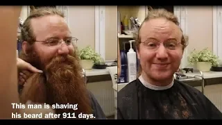 Shaving Beard Off after 911 days And Surprising his wife After Months Abroad!