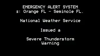 Severe T'Storm Warning: Orlando, FL || 3-20-18