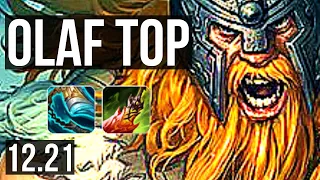 OLAF vs SHEN (TOP) | 66% winrate, 12/2/8, 6 solo kills, Godlike | EUW Master | 12.21