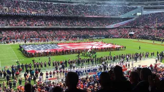 NATIONAL ANTHEM AT CHICAGO BEARS GAME BY JIM CORNELISON