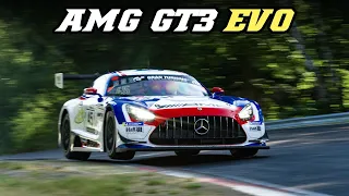 Mercedes AMG GT3 EVO | NA V8 intake sound, Flybys, Sparks & Downshifts