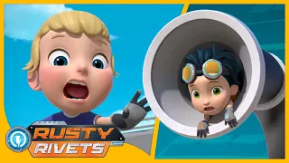 Rusty’s Giant Vacuum 🛠 | Rusty Rivets Full Episodes | Cartoons for Kids