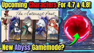 NEW SPIRAL ABYSS CONTENT! Characters Expected In 4.7 & 4.8 | Genshin Impact 4.5