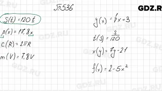 № 536 - Алгебра 7 класс Колягин
