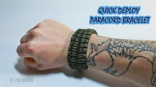 How to make a paracord quick deploy bracelet | Быстрорасплетающийся браслет из паракорда