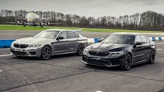 BMW M5 Competition vs BMW M5 by DMS | Drag Races | Top Gear