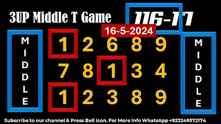 Thai Lottery Master Game Update | Middle T 5D Formula | Thai Lottery Sure Winner 16-5-2024