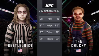 Beetlejuice vs. Chucky (EA Sports UFC 3) - CPU vs. CPU - Crazy UFC 👊🤪