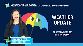 Public Weather Forecast issued at 4PM |  September 07, 2023