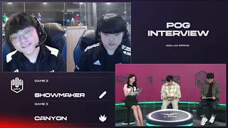 Interview with ShowMaker, Canyon | KT vs. DK H/L 02.17 | 2021 LCK Spring Split