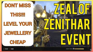 ESO Dont Miss This! ZEAL OF ZENITHAR EVENT Level Crafting Skill Lines Easy 2023