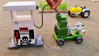 diy tractor mini diesel engine petrol pump science project || @Minirustic | @KeepVilla