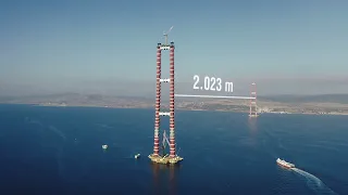 Building The Longest Bridge In the World - Canakkale Bridge 1915 | Liebherr