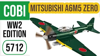 COBI 5712 Japanese Mitsubishi A6M5 Zero World War 2 Plane Collection Speed Build LEGO Competitor