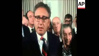 SYND 30-5-74 KISSINGER AND MEIR SPEAK IN JERUSALEM AFTER DISENGAGEMENT AGREEMENT WITH SYRIA