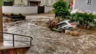 Heavy thunderstorms hit villages in southern Austria!