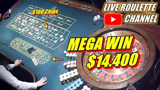 🔴LIVE ROULETTE | 💰 MEGA WIN 💲14.400 In Las Vegas Casino 🎰 $100 Chips Bets Exclusive ✅ 2024-04-12