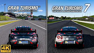 Gran Turismo 7 vs GT Sport - Direct Graphics Comparison (PS5 4K 60FPS)