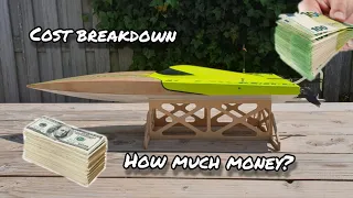 How much does it cost to build your own rc boat? Full cost breakdown of RC Wild Thing mono.
