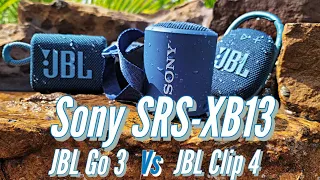 Sony SRS-XB13 Compared To JBL Clip 4, JBL Go 3 and Soundcore Mini 3