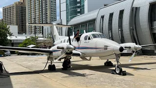 Super King Air 200-BB132 engine run up test at CATC