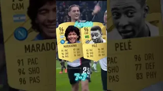 maradona vs pele in all fifas #viral #football #foryou #shorts #youtube #feed #fifa #maradona #pele