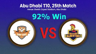 T10 League 2022 : Morrisville Samp Army vs Deccan Gladiators, 25th Match Analysis & Prediction