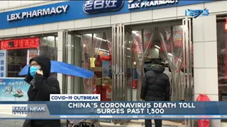 China's coronavirus death toll surges past 1,500