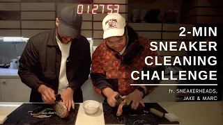 2-Min Sneaker Cleaning Challenge: Who Cleans It Best?