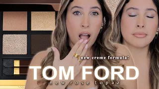 TOM FORD ROSE TOPAZ Eyeshadow Quad Review Swatches Comparisons! NEW TOM FORD CREME Eyeshadow Formula