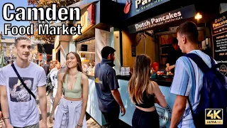 [4K] 🇬🇧 Camden Food Market | Camden town | London Walking Tour | ☀️ Sunny Day  | UK | 4K UHD