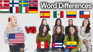 American was shocked by 30 country's Word differences!!(Pronunciation Differences Compilation)