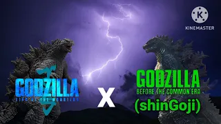 Godzilla king of the monsters KOTM x Godzilla Before the common era (shinGoji) theme mashup